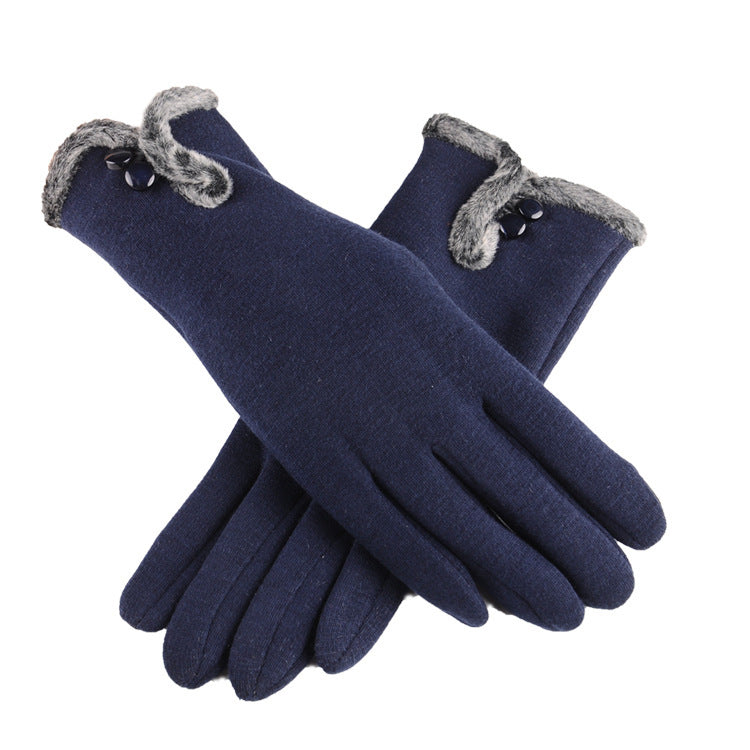 Women's Outdoor Cycling Touch Screen Gloves Without Inverted Fleece