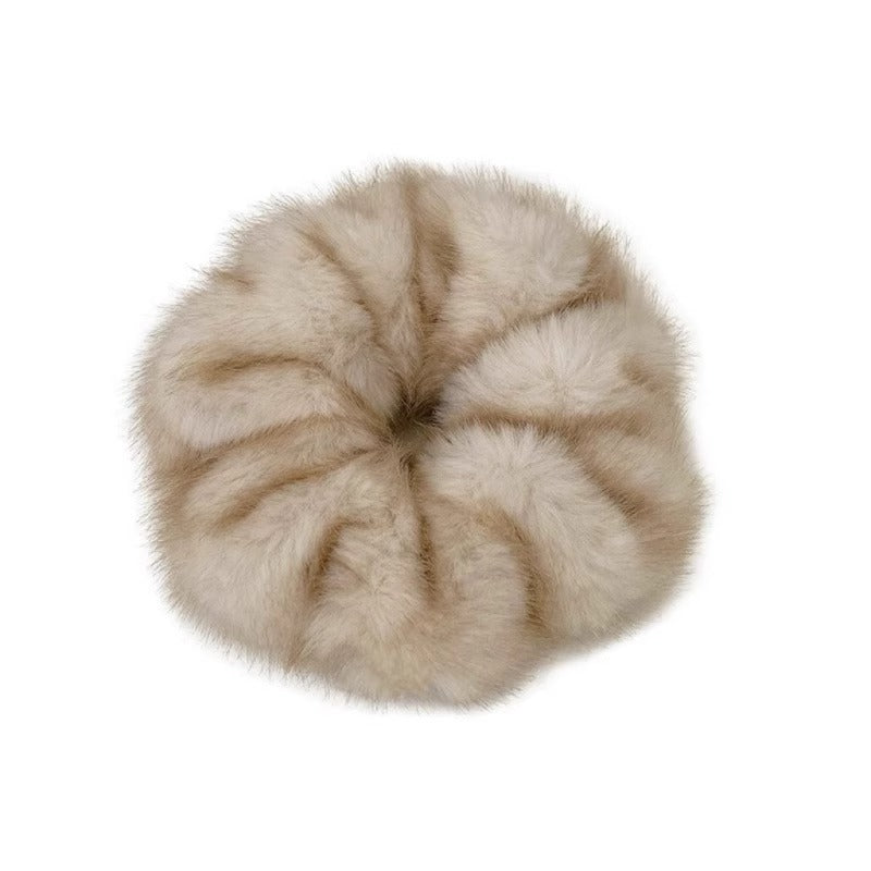Large Intestine Hair Band Mink-like Waterproof Fabric Warm And Comfortable