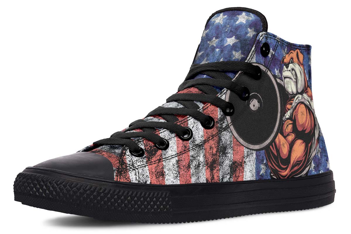 Men's And Women's Fashion Color Printing High-top Canvas Shoes