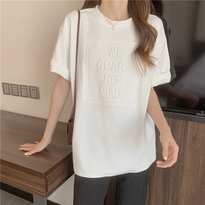 Loose All Match Bottoming Shirt Women's One-piece Top