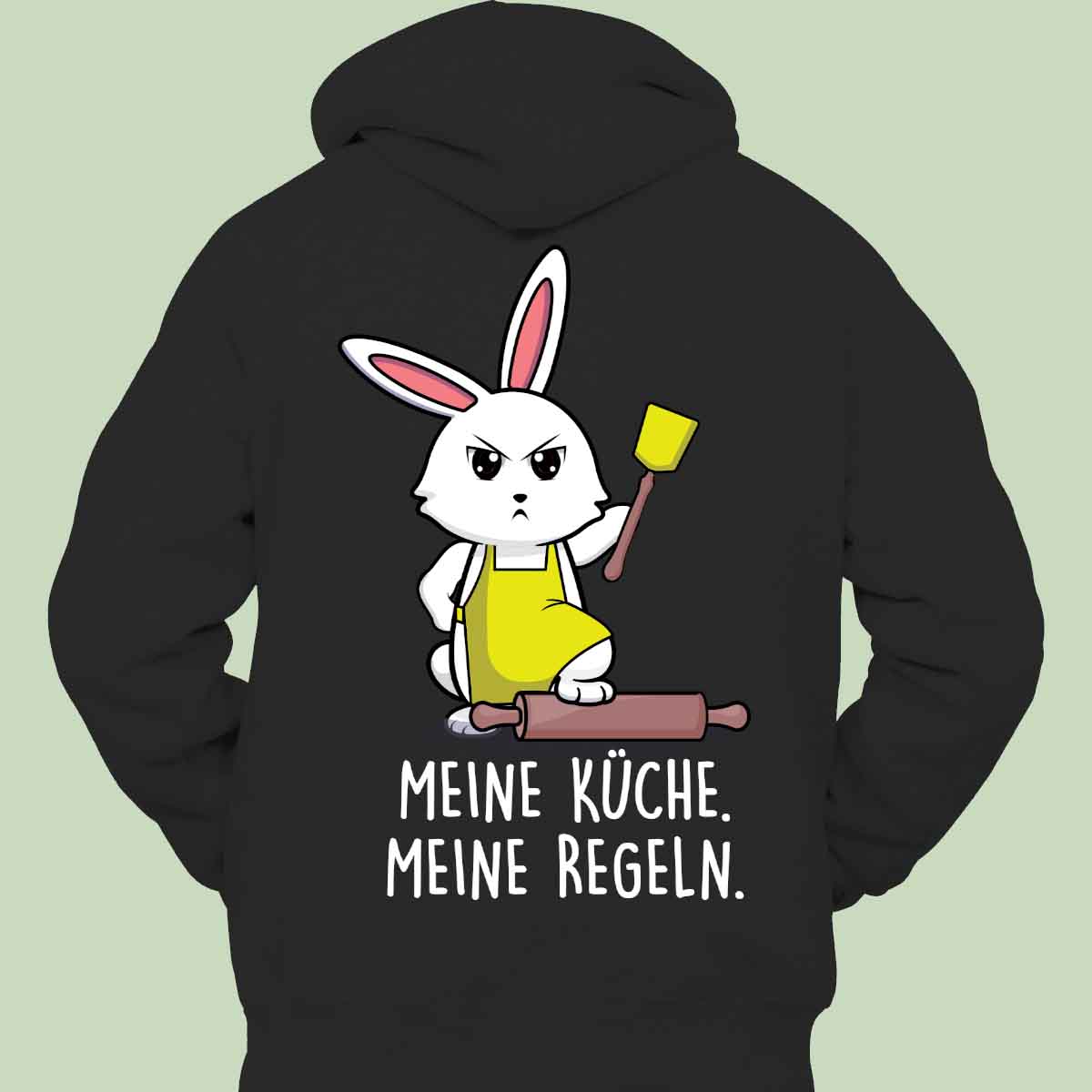 Kitchen Rabbit Hættetrøje Unisex Bagtryk