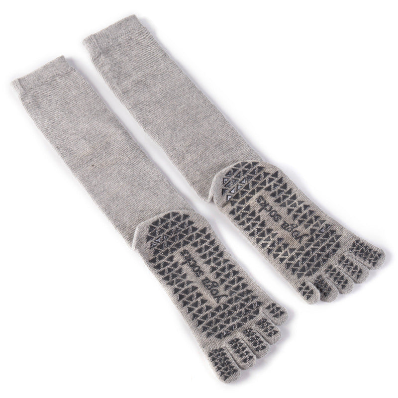 Long Tube Yoga Socks High Tube Pilates Five Finger