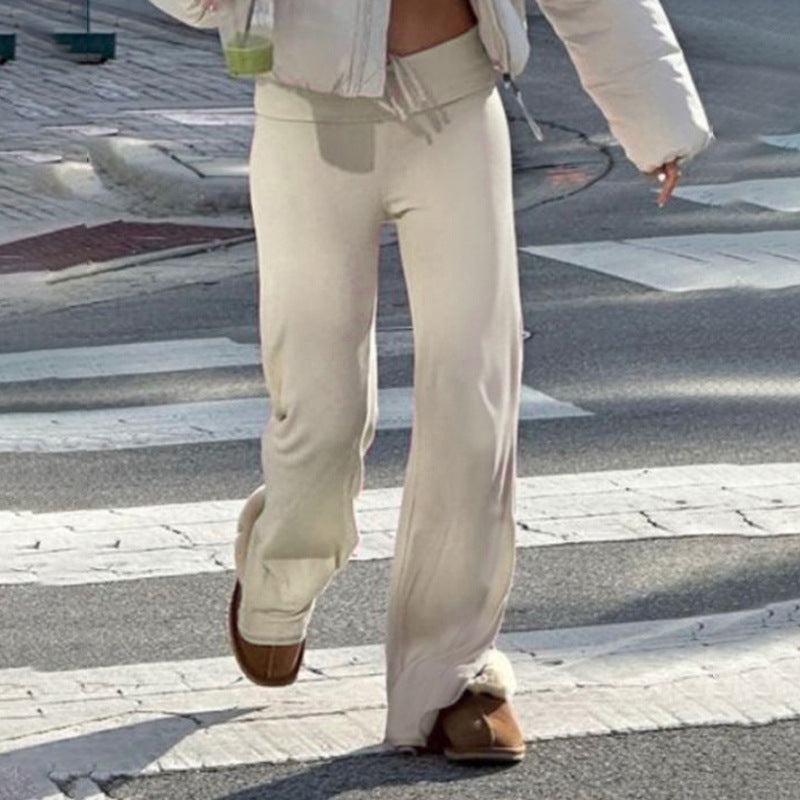Hip Lifting Laced Pants Hot Girl Slimming Sports Casual Pants