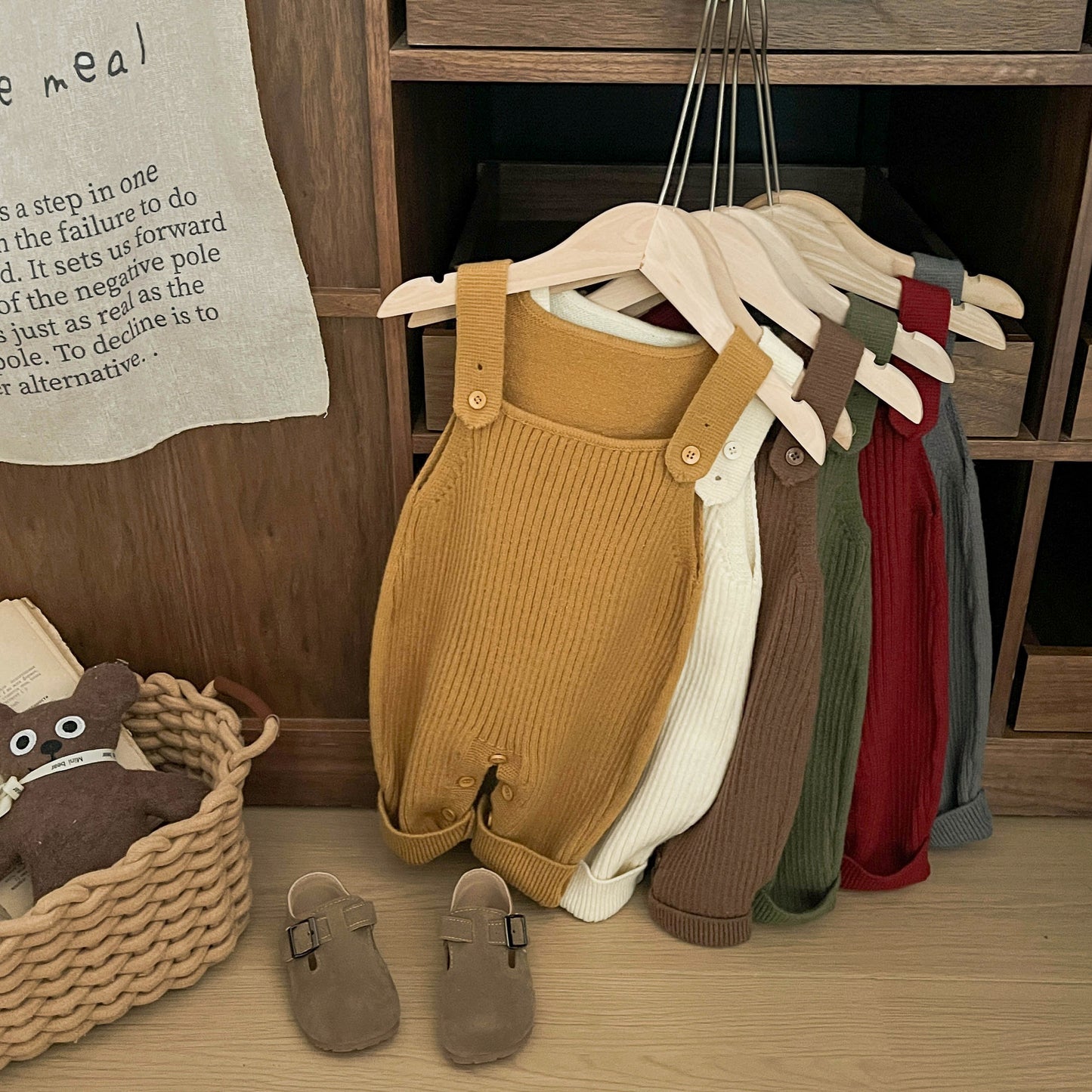 Infant Knitted Suspender Spring And Autumn Jumpsuit