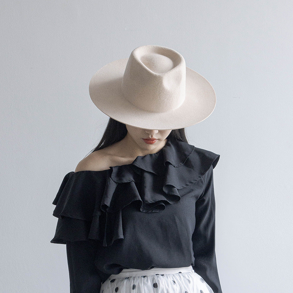 New Delicate Woolen Jazz Top Hat Casual Fashion Felt