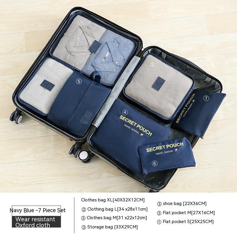 Seven-piece Storage Bag Oxford Cloth Waterproof