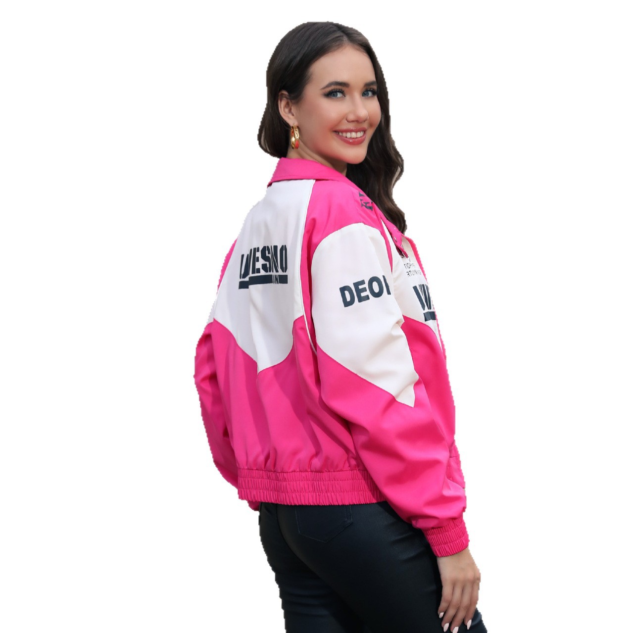 American Style Medal Print Baseball Jacket For Women