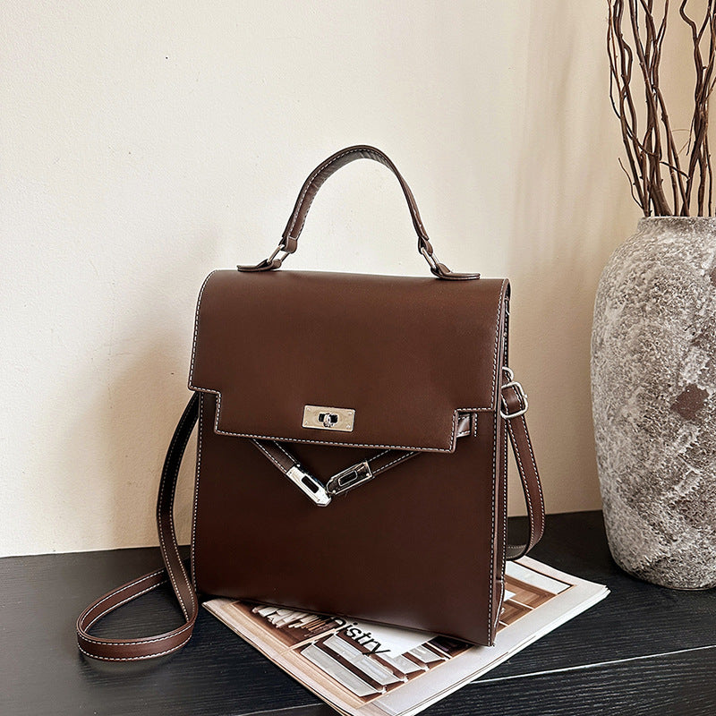 Vintage Buckle Backpack Multifunctional Women's Shoulder Bag