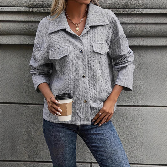 Pocket Button Casual Fashion Loose Jacket Coat