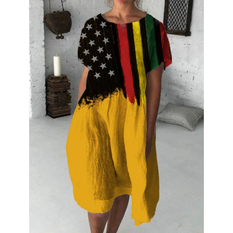 Summer Women's Fashion Print Dress