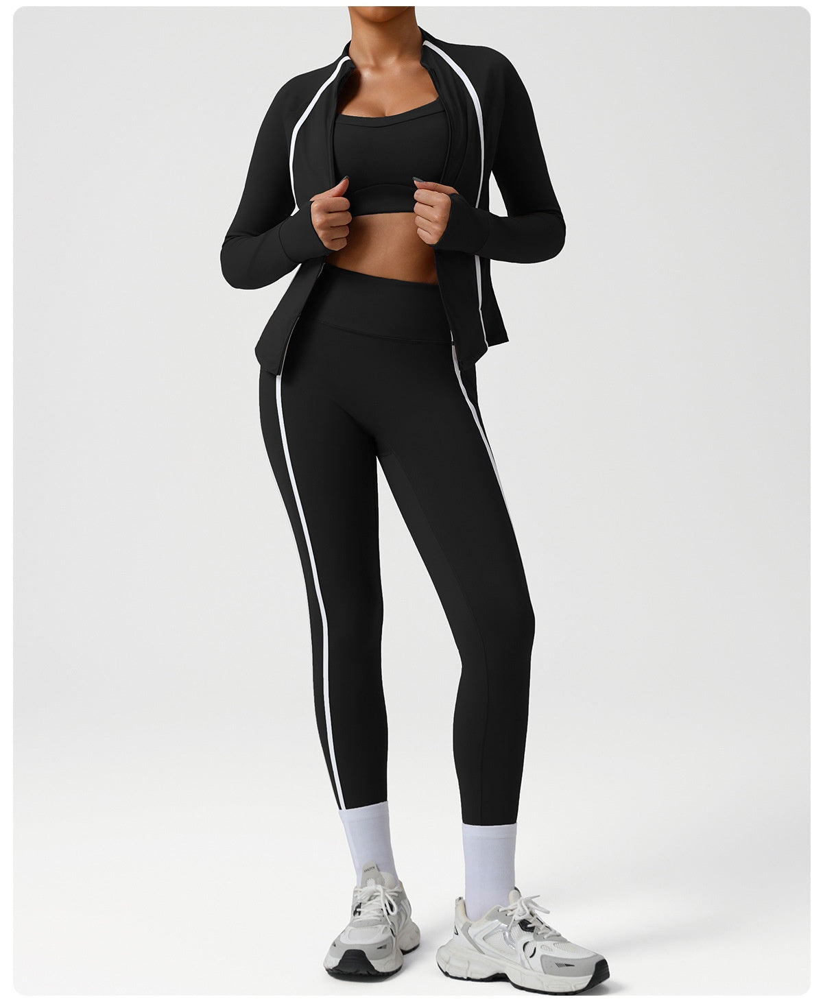 Cross-border Sports Yoga Outerwear Small Stand-up Collar Zip-up Cardigan Jacket With A Bare-feel High-stretch Designperfect