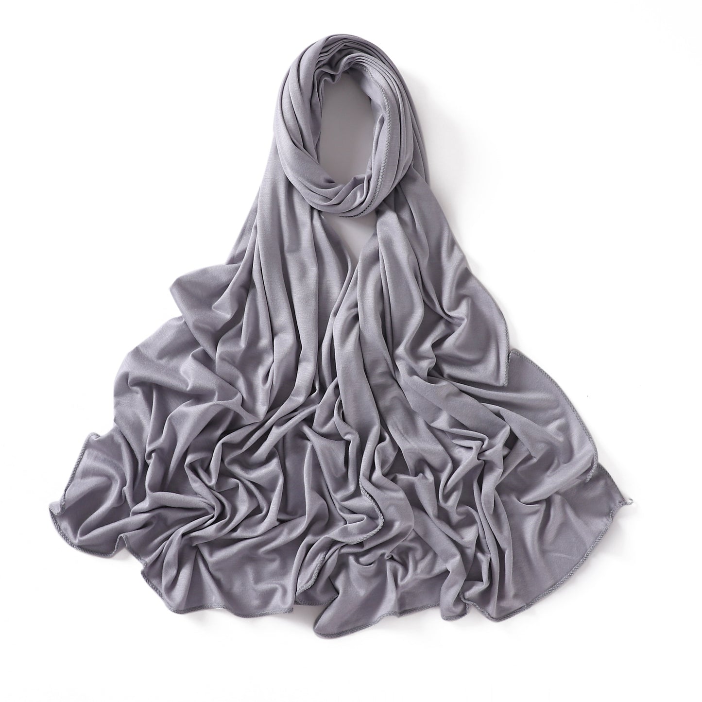 Colors Solid Color Modal Scarf Small Size Monochrome Jersey Veil Mercerized Cotton Scarf