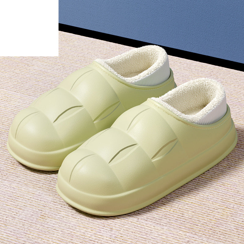 Removable And Washable Cotton Slippers Women's Autumn And Winter Bag Heel