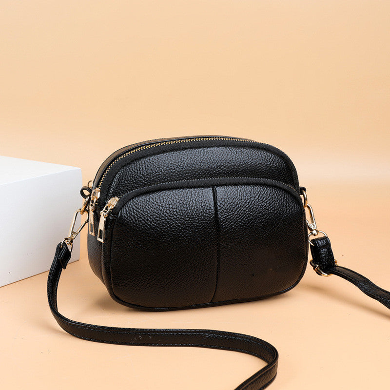 Soft Leather Shoulder Bag Stitching
