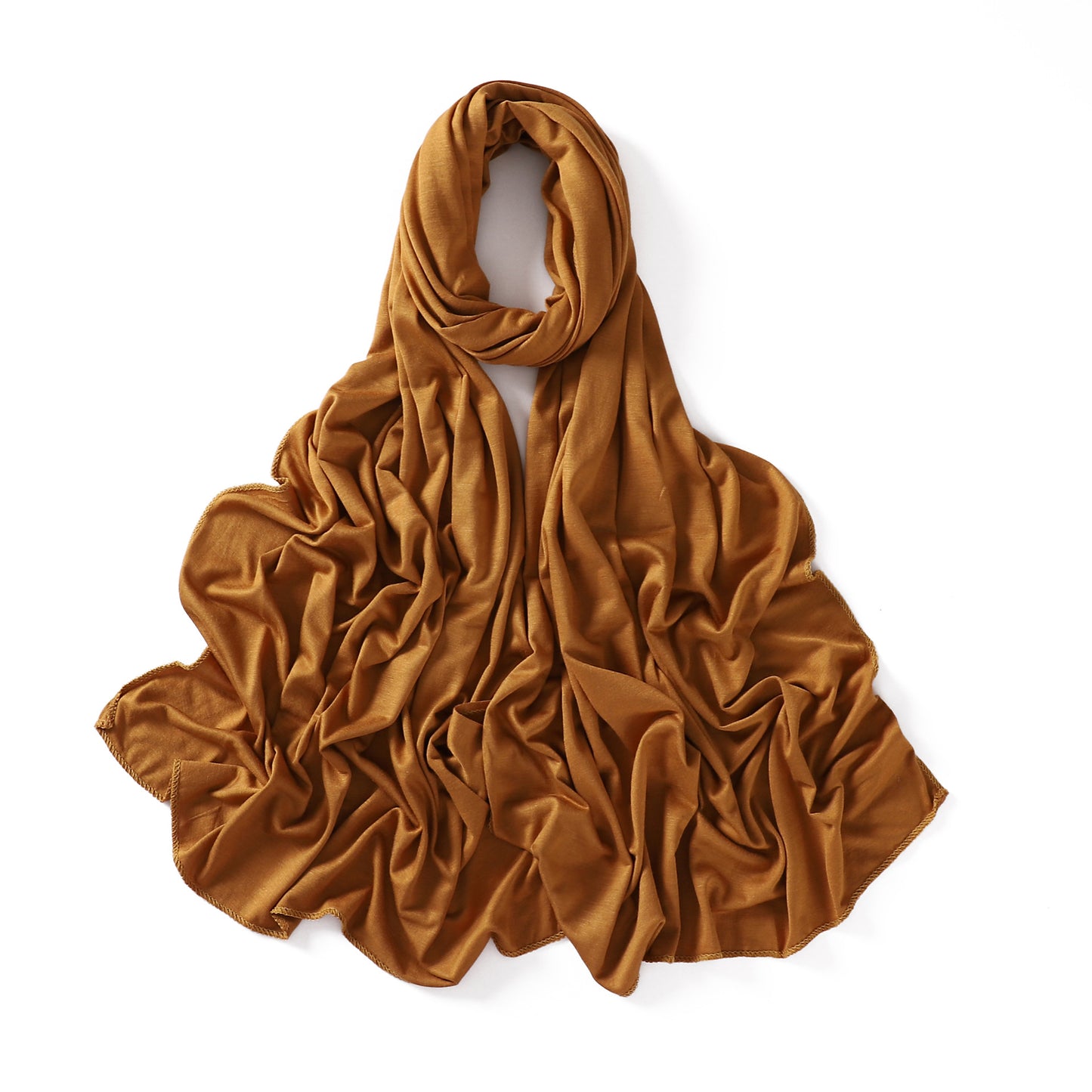 Colors Solid Color Modal Scarf Small Size Monochrome Jersey Veil Mercerized Cotton Scarf