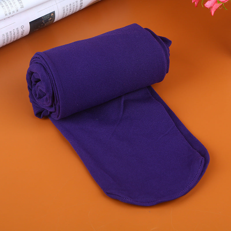 Velvet Color Pantyhose, Large Stretch, Large Size Base Socks