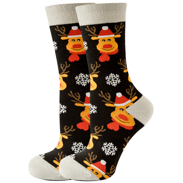 Christmas Santa Claus Women's Socks Elk Tide