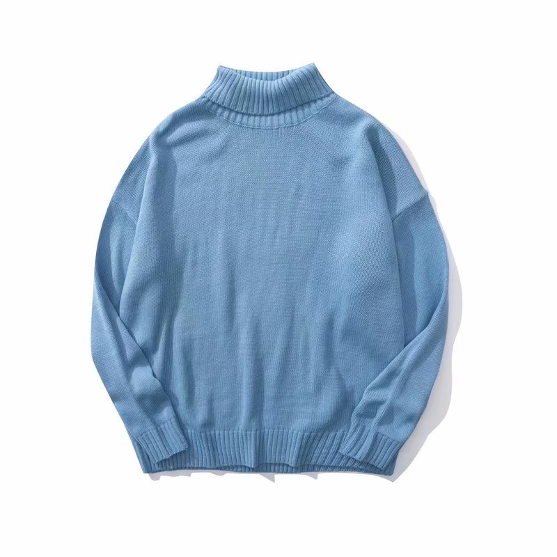 Enkel ny alsidig Turtleneck-sweater til par retro efterår og vinter ny