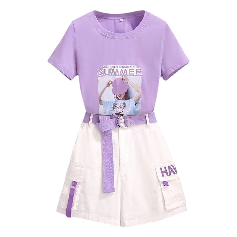 Women's New Graceful And Fashionable Shorts Two-piece Casual