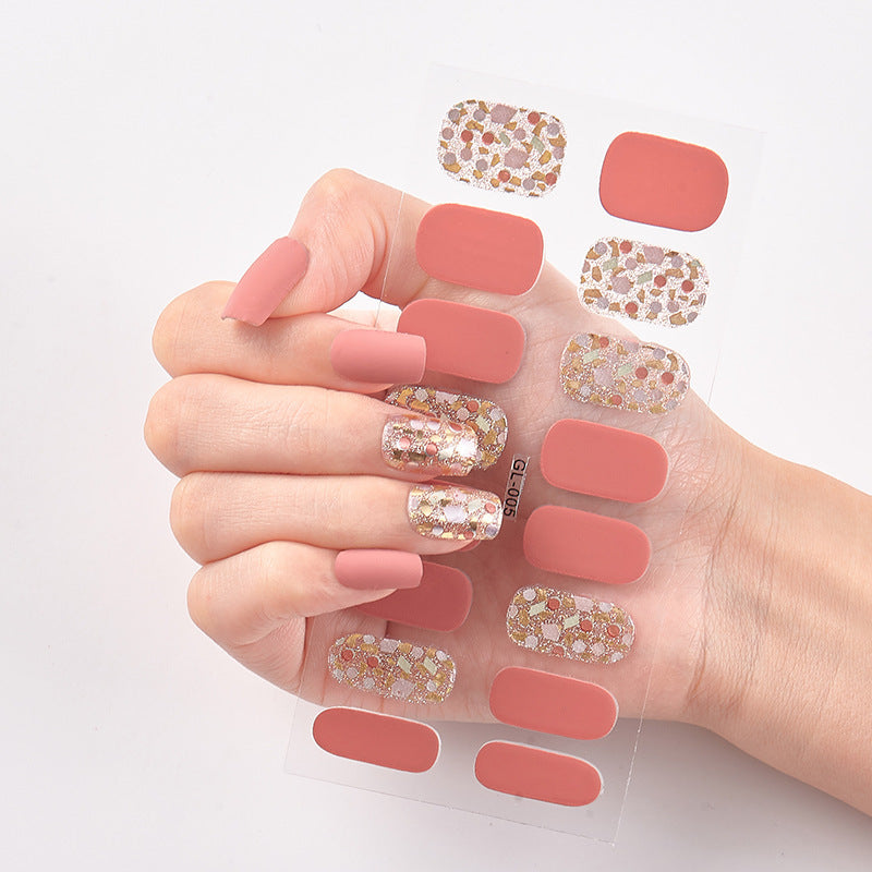 Gilding Cat's Eye Letter Color Nail Sticker