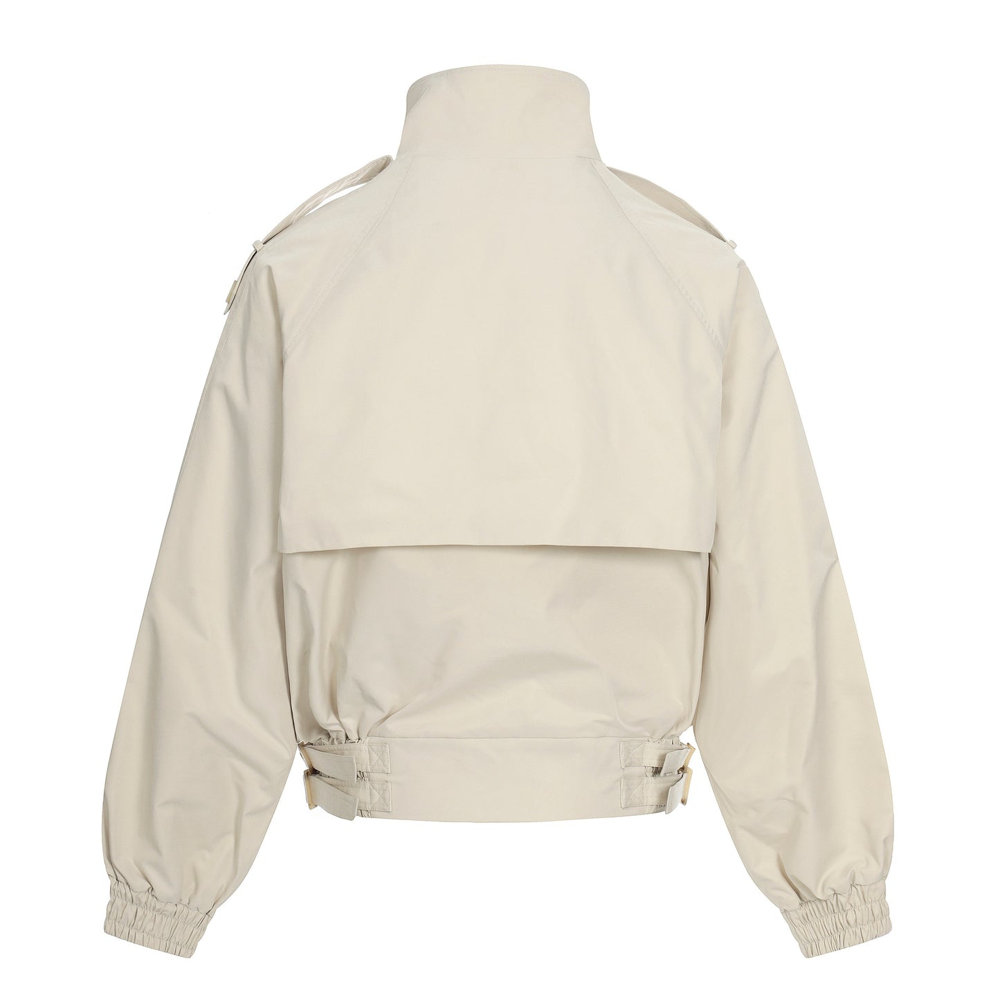 Mens Retro Solid-Color Stand-Up Collar Short Casual Jacket