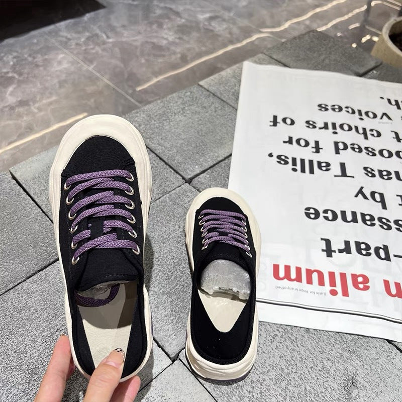 Makaron Round Head Canvas Shoes Summer
