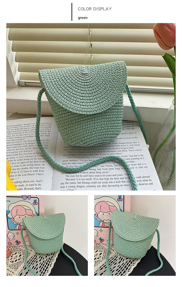 Stråtaske Skuldertaske Crossbody i Fransk Stil