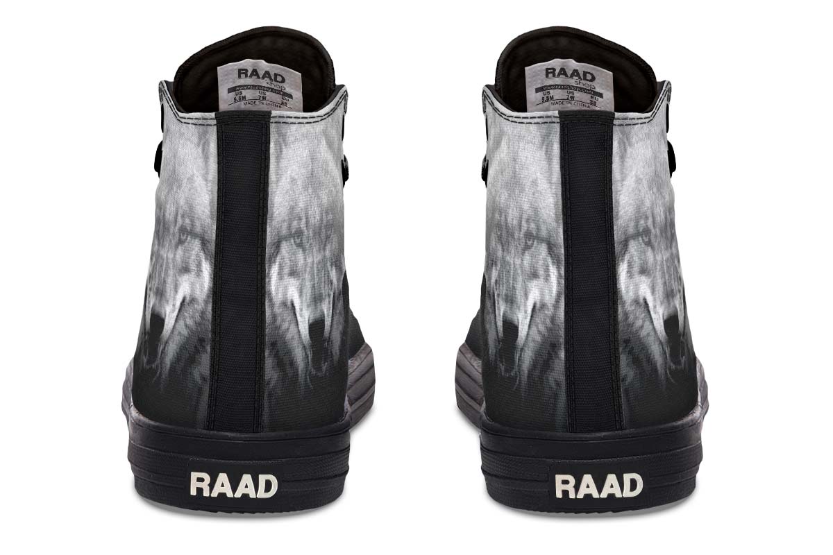 Men's And Women's Fashion Color Printing High-top Canvas Shoes