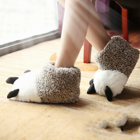 Cute Animal Bag And  Plush Slippers