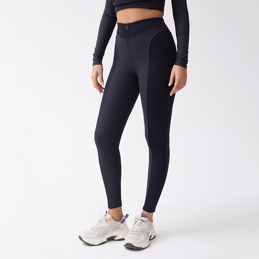 Women's Slim-fit Slimming Thread High Waist Zipper Tights