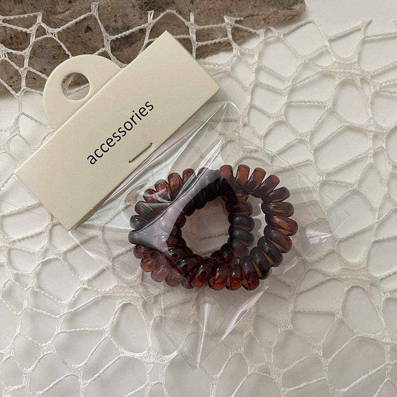 Women's Summer High-end Telephone Cord Hair Rope Set