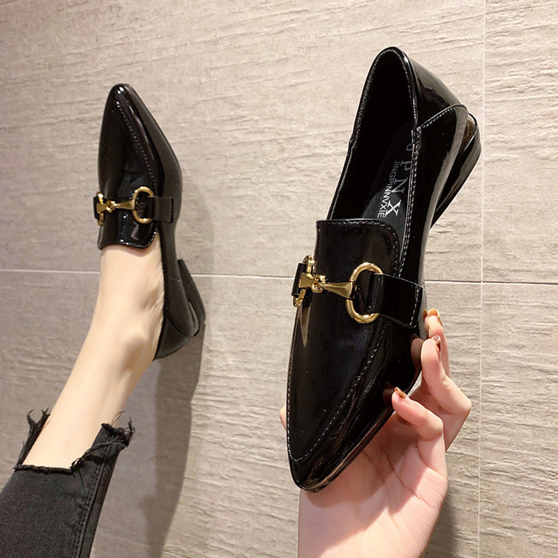 Net Red Pointed Small Leather Shoes Women Spring And Summer Spring