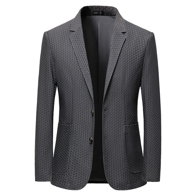 Men's Brocade Ammonia Fabric Plaid Jacquard Suit