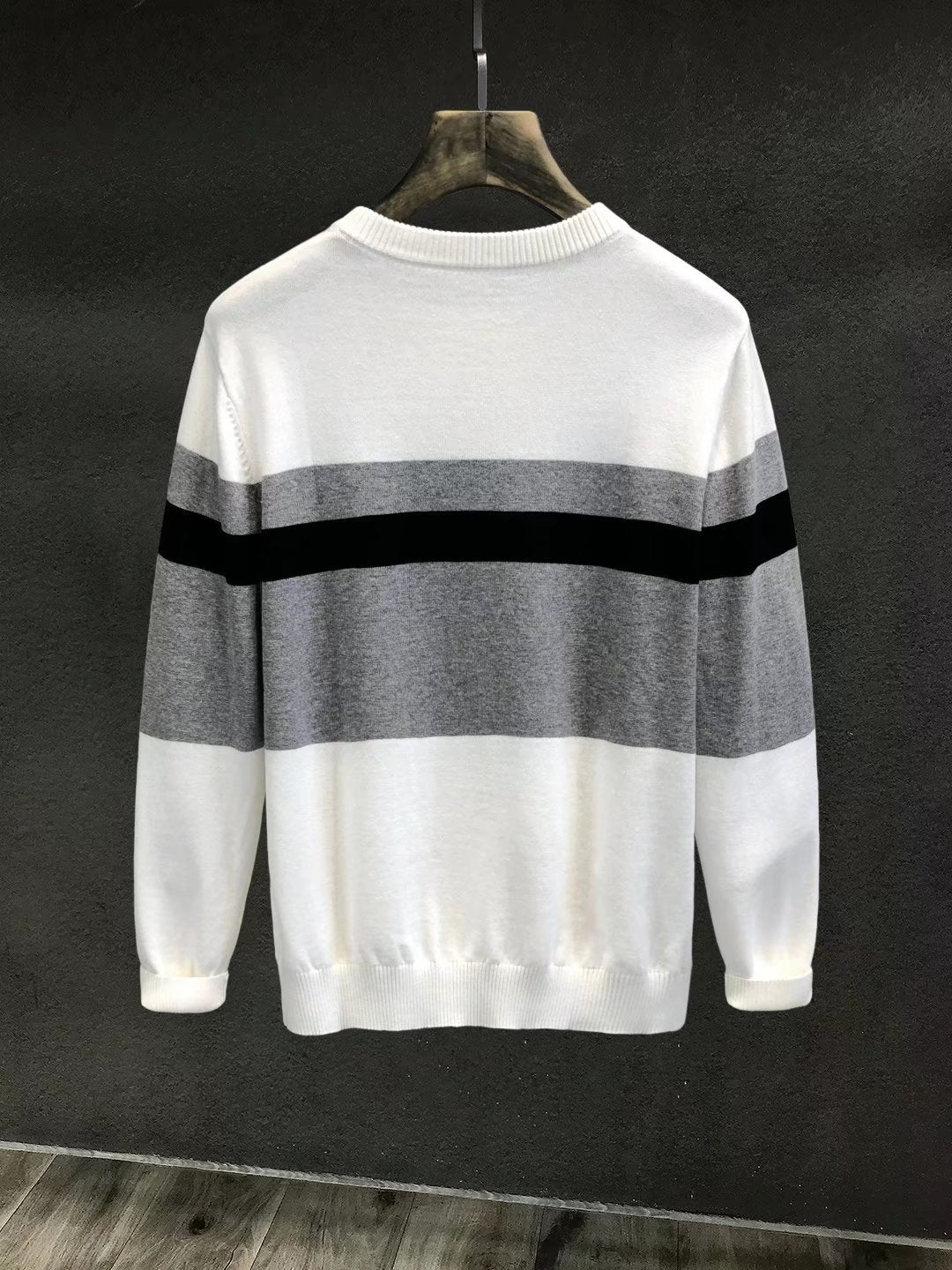 Contrast Stitching Men's Trend Knit Sweater