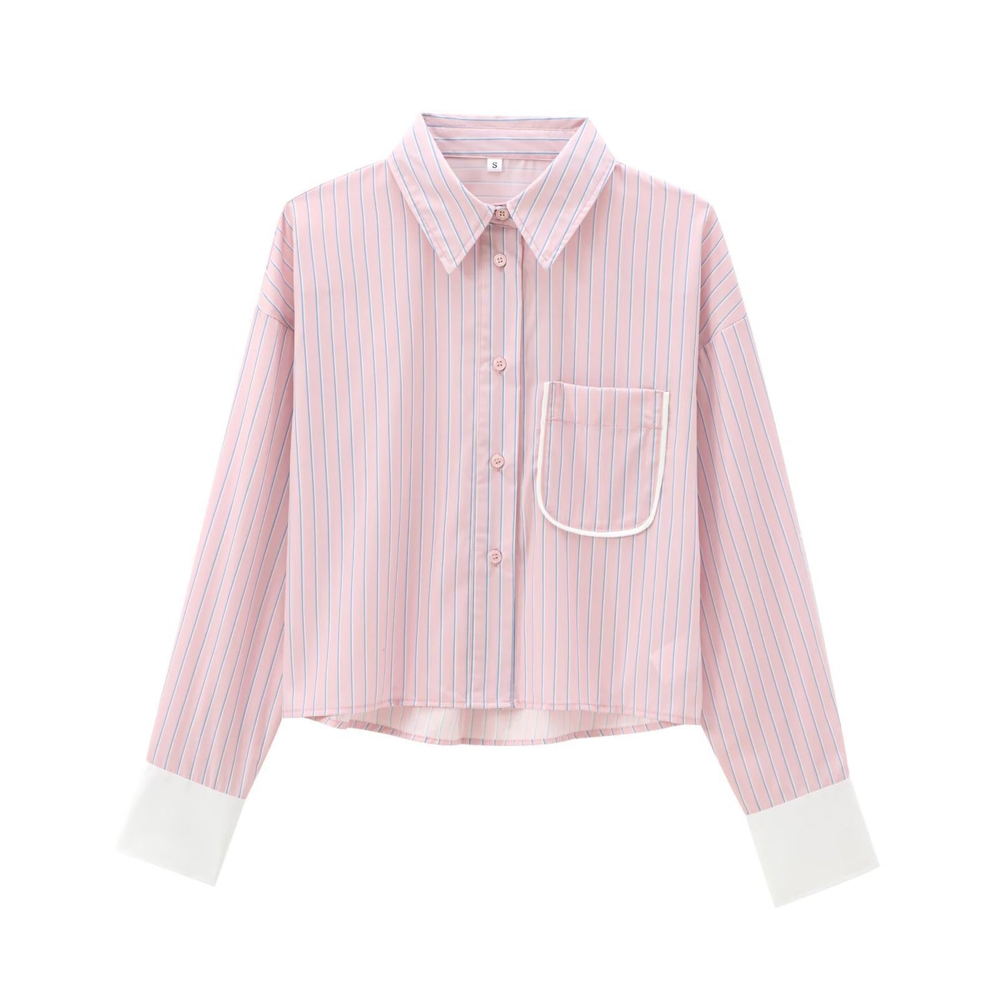 All-matching European And American Style Striped Long Sleeve Shirt