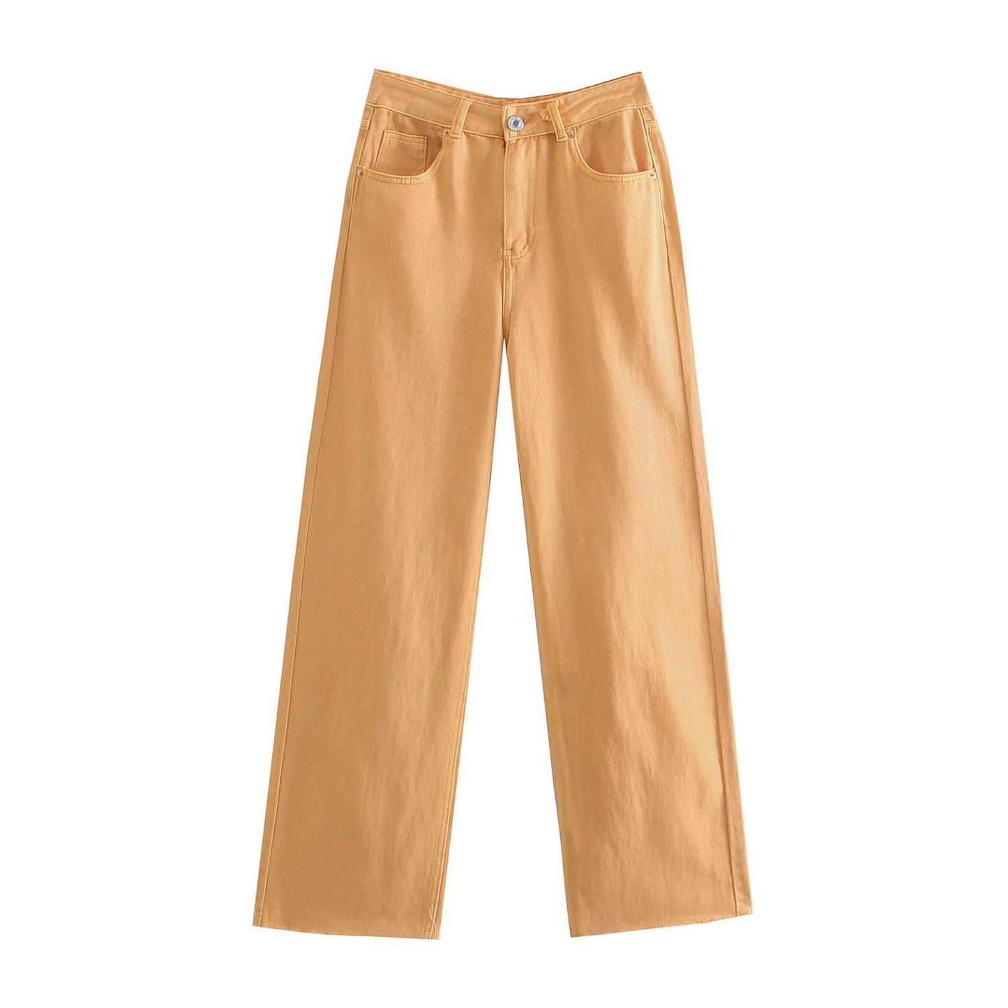 Women's High Waist Colorful Jeans Loose Slimming Wide Leg Pants