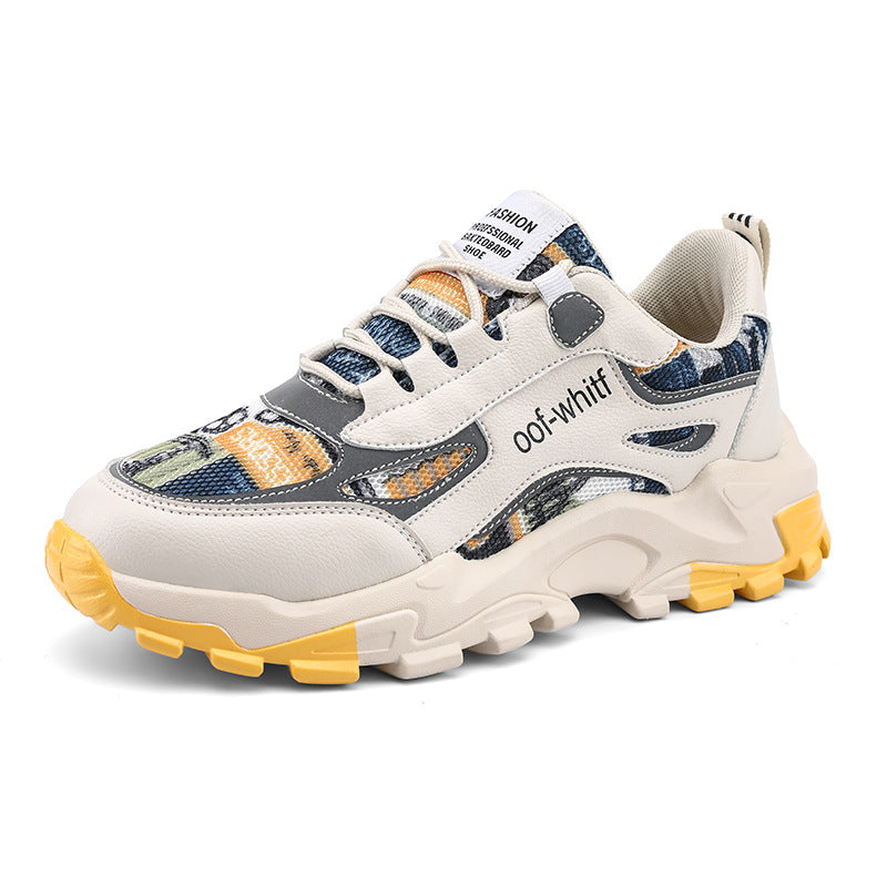 Casual Breathable Mesh Shoes With Thick Soles