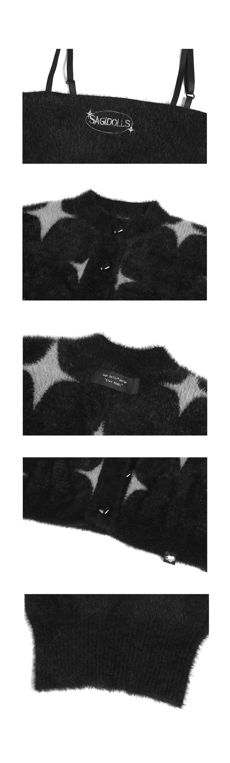 Milk Cool Silver And Black Star Mink Velvet Sling Jacket