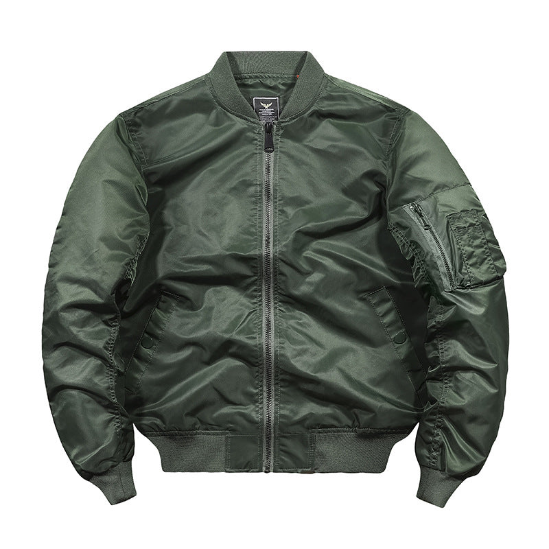 Solid Men's Autumn And Winter Bomber Jacket