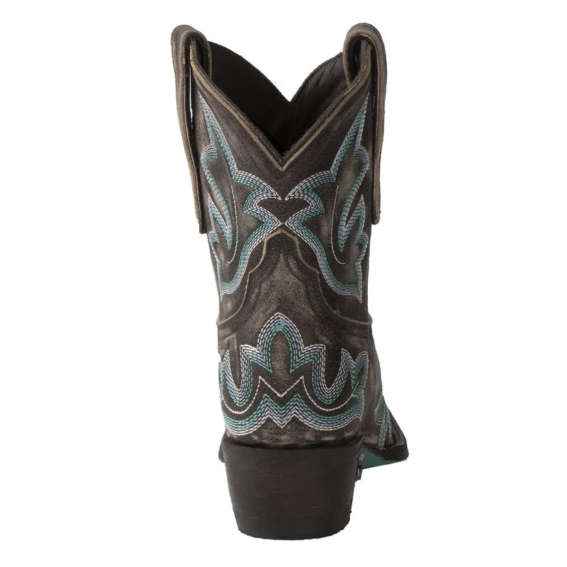 Women's Embroidered Pointed Leather Boots In Plus Size