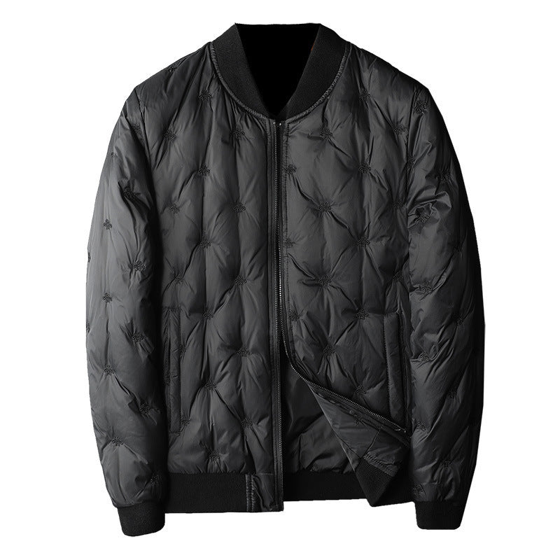 Men's Trend Thickened Baseball Collar Little Bee Coat