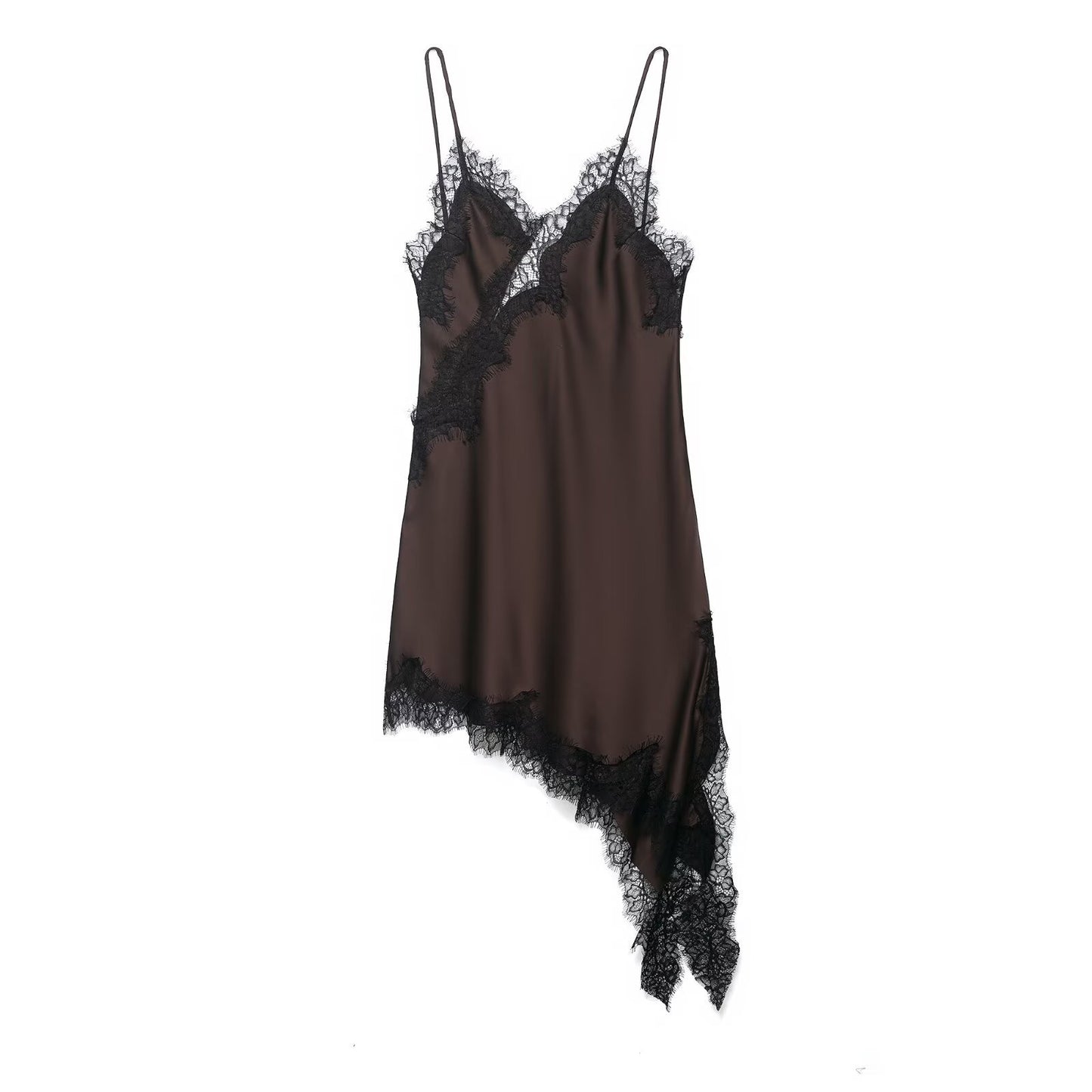 Asymmetric Lace Camisole Dress For Women