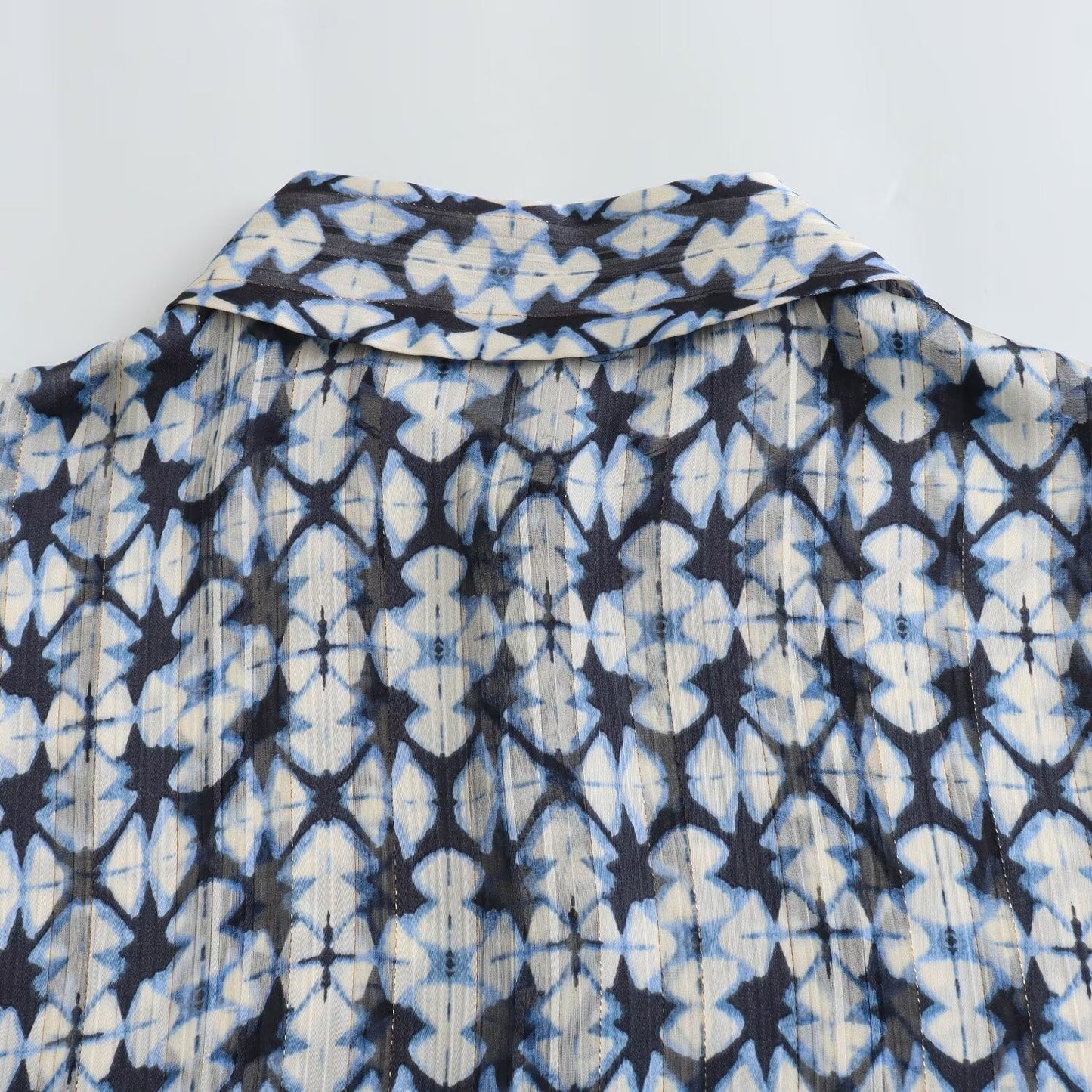 Fashion Metal Wire Printed Long Sleeve Shirt