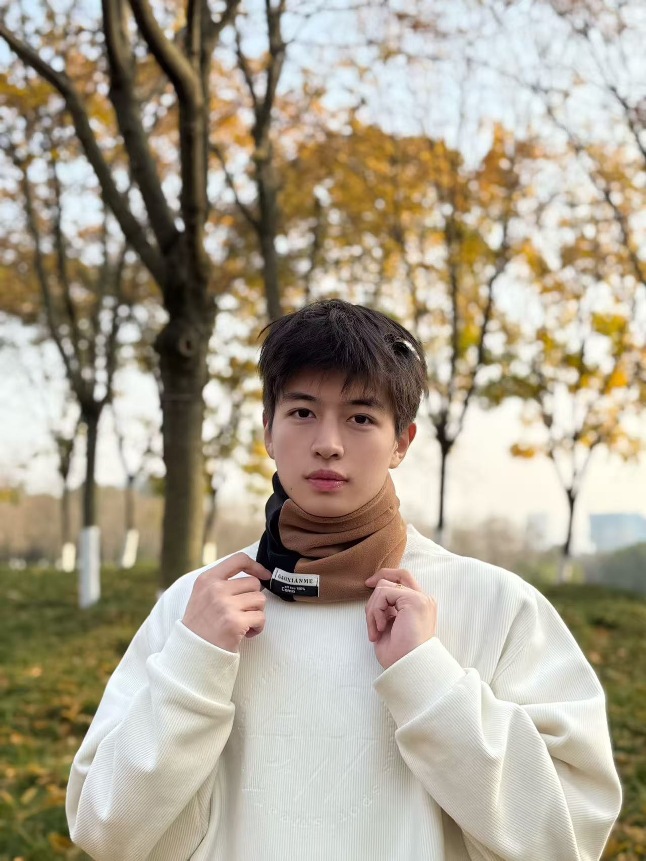 Scarf Winter Warm Men's Riding Cold-proof Scarf Fleece-lined Thick Windproof Mask Female Cervical Support Bandana Fashion