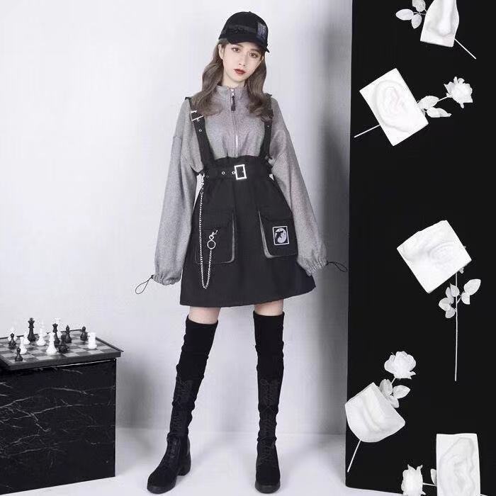Women's Fashionable Simple Detachable Suspender Skirt