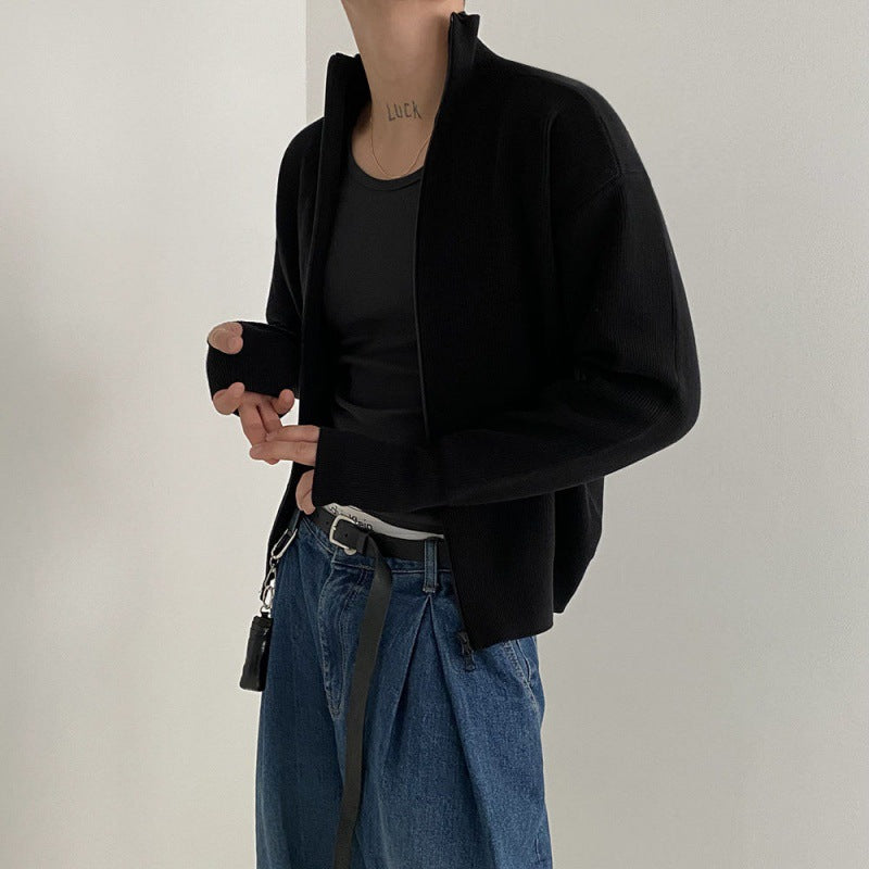 Loose Trend Stand Collar Lazy Mock Neck Sweater