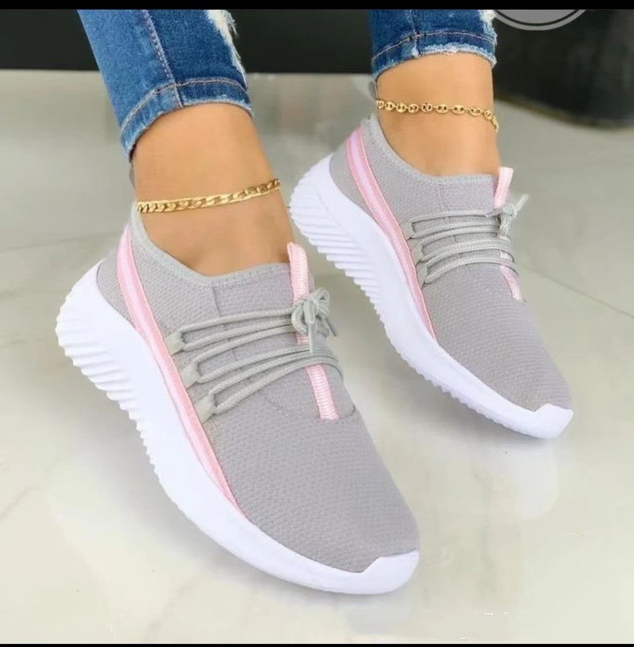 Viscose Mesh Round Toe Blue Everyday Lace Up Front Low Sneakers