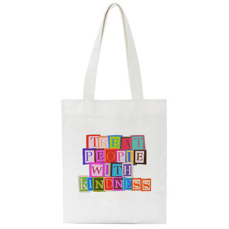 Student Fashion Printed Canvas Shoulder Bag
