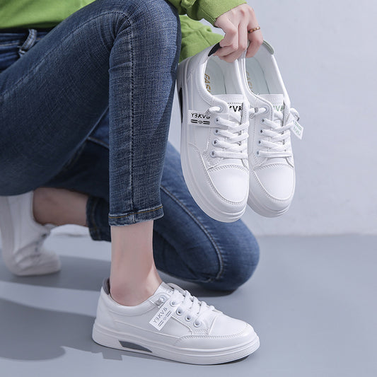 Student Athletic Running Leather-uppers Breathable Casual Shoes