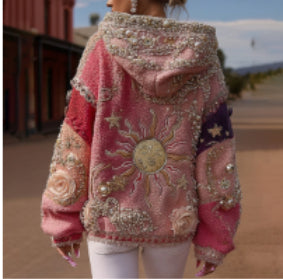 Christmas Halloween Digital Print Long Sleeve Women's Sweatshirt